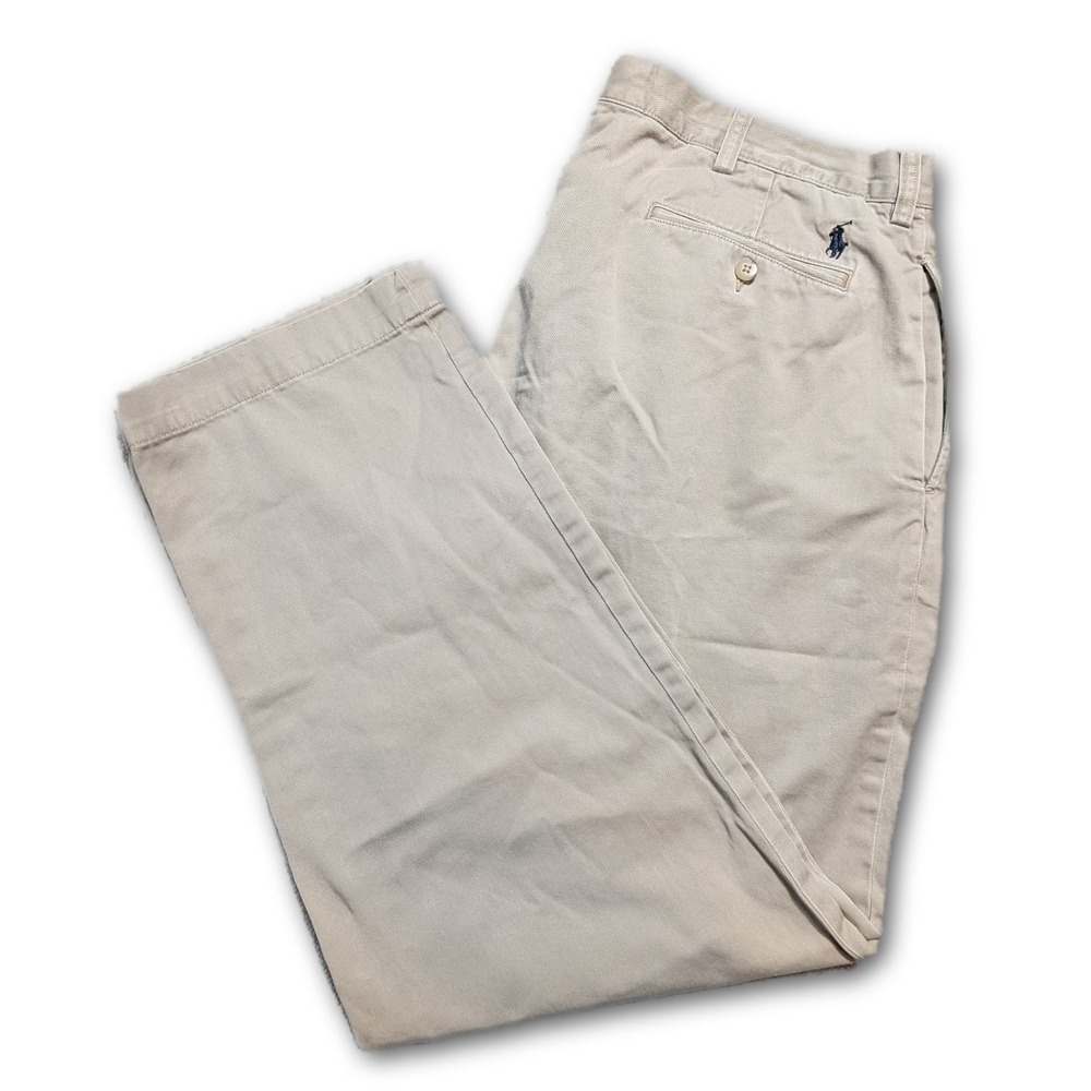 Polo Ralph Lauren Ethan Mens Pants Pant Khaki 38x30 Pony Chino Classic Beige W38